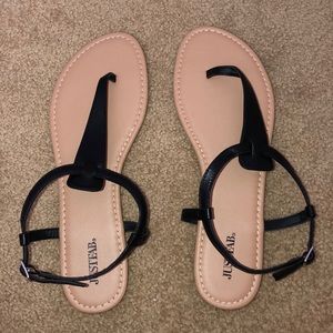 JustFab Black Sandals Size 11 and Regular Width